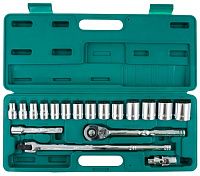 Набор торцевых головок 1/2"DR, диаметр 3/8"-1-1/4", Jonnesway S05H4219S,19 штук